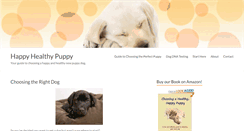 Desktop Screenshot of happyhealthypuppy.com