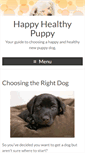 Mobile Screenshot of happyhealthypuppy.com