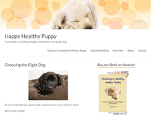 Tablet Screenshot of happyhealthypuppy.com